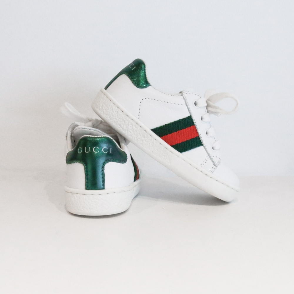 Gucci Toddler Leather Low-Top Sneakers